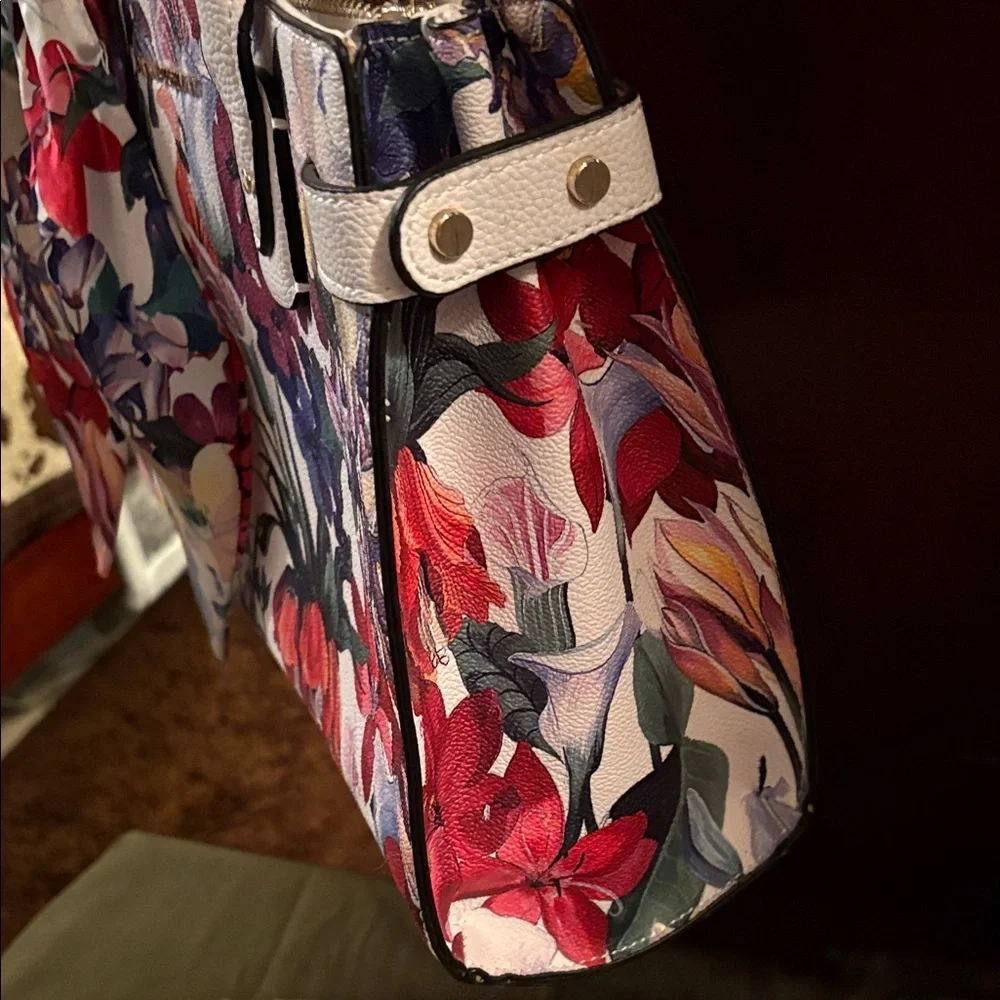 Floral Dana Buchanan Cora Handbag with Scarf Accent